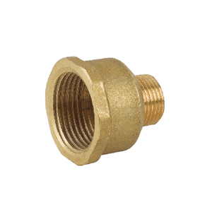 Raccordo a manicotto ridotto FM in ottone giallo 1/2 x 1/4 per connessioni idrauliche - Product Image 1