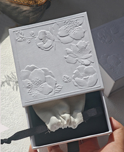 Luxury Emboss Floral Drawer Jewelry Box Custom Logo Paper Gift Box <b>Ring</b> Earring Necklace Jewellery Packaging Cardboard Boxes - Product Image 6
