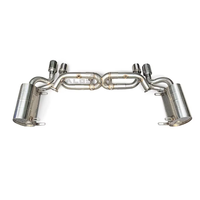 Kit d'échappement Axleback SS304 à 200 cellules à haut débit avec catalyseur pour Porsche 996.2 2002-2005 3.6L Flat-6, son profond, kit de performance