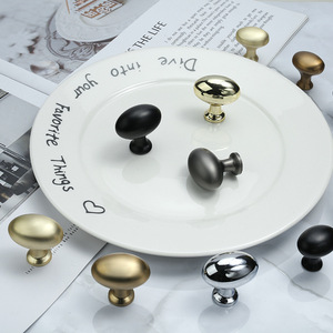 French Style Oval Cabinet <b>Knobs</b> Zinc Alloy Single Hole Drawer Wardrobe Handle Durable - Product Image 2