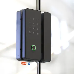 智能锁滑动玻璃门代码指纹数字智能锁图雅Wifi或Ttlock Ble应用解锁电子门锁
