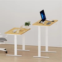 Ecomax table de bureau réglable en bambou dessus de bureau en bambou table de bureau en bambou table élévatrice de bonne qualité