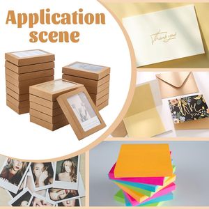 Caja Plegable <span class=keywords><strong>de</strong></span> Papel Kraft con Ventana Transparente <span class=keywords><strong>de</strong></span> PVC al por Mayor <span class=keywords><strong>para</strong></span> Marcos <span class=keywords><strong>de</strong></span> Fotos, <span class=keywords><strong>Sobres</strong></span>, Galletas, Dulces, Postales, Regalos, Almacenamiento y Embalaje - Product Image 6