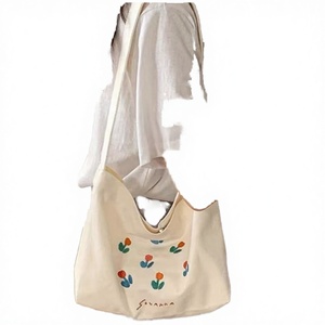 Wholesale Embroidery Eco-Friendly Recycled <b>Small</b> Shoulder Handle Canvas Custom Logo Printed Multi-Use Shopping Tote <b>Bag</b> - Product Image 2