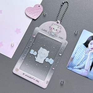 <span class=keywords><strong>Ins</strong></span> nuevo estilo transparente brillo Linda estrella 3 "PVC Lomo tarjeta manga foto tarjeta colección tarjeteros Kpop Photocard titular - Product Image 3