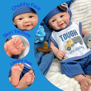 17 Inch Adorable Full Silicone Reborn Baby Doll Open Eyes Realistic Skin Texture Baby Doll for Kids <strong>Gift</strong> - Product Image 2