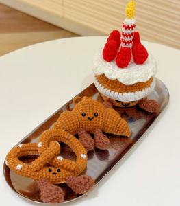 Llavero de mujer personalizado de algodón hecho a mano con muñecos de hilo tejido con forma de comida, ecológico, de textura suave y ligero, estilo <span class=keywords><strong>anime</strong></span> lindo - Product Image 5