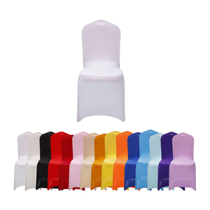 Couverture de <span class=keywords><strong>chaise</strong></span> de mariage <span class=keywords><strong>blanche</strong></span>, couverture de <span class=keywords><strong>chaise</strong></span> de banquet teint uni élastique pour <span class=keywords><strong>chaise</strong></span> en plastique - Product Image 2
