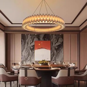 Vintage Wabi Sabi Style Chandelier Round Led <b>Light</b> For Hotel <b>Dining</b> Room Private Room - Product Image 1