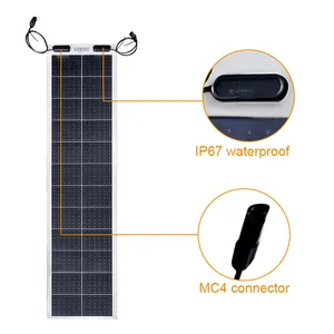 Painéis solares flexíveis para caminhadas, painel solar meia célula de 130w pro