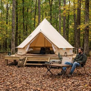 Carpa de campaña hexagonal ShinHye Bell Yurt Tent 420D de tela Oxford para 3 personas, impermeable, con salida para estufa. - Product Image 5