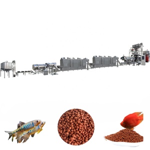 Nouvelle ligne de production d'aliments aquatiques à grande échelle équipement de traitement d'aliments extrudés extrudeuse d'aliments pour poissons acier inoxydable 304 haute - Product Image 2
