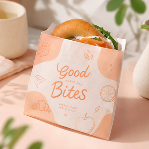 Bolsa de Papel Kraft Personalizada Enten para Comida Rápida, Bolsa de Papel para Hamburguesas y Papas Fritas, Impresa, Resistente a la Grasa - Product Image 5