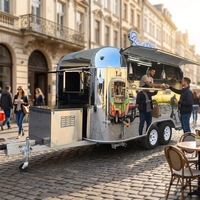 Remorque de camion de cuisine commerciale ETO 4m avec cuisine complète entièrement équipée, restaurant mobile