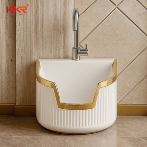 Wudu Musulman Musulman Bassin Intégré Lavage Mains et Pieds Surface Solide Bassin <span class=keywords><strong>Petit</strong></span> Filet Moyen-Orient Salle De Bains Lavabo - Product Image 4