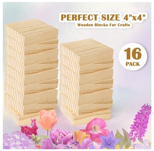 DIY Projects Pine <strong>Wood</strong> Board Wooden Square Blocks Craft <strong>Panels</strong> <strong>Unfinished</strong> <strong>Wood</strong> Blocks for Crafts - Product Image 3