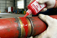 SUITIT 186 Gel Sellador de Roscas Anaeróbico de Alta Resistencia a la Desmontaje, Estándar de Protección Contra Incendios para Sellado y Bloqueo Profesional de Tuberías
