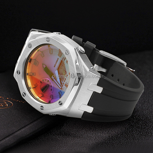 Haute qualité 316L acier inoxydable lunette bracelet en caoutchouc boucle ardillon Mod Kit pour GA-2100 <span class=keywords><strong>GA2110</strong></span> montres de GA-B2100 qualité - Product Image 2
