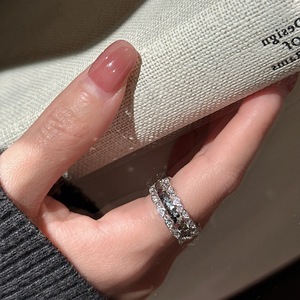 Anillo de Plata Pura S925, Diseño Elegante y Original, Simple, con Lentejuelas Brillantes, Abertura Elegante, Joyería de Diseño - Product Image 3