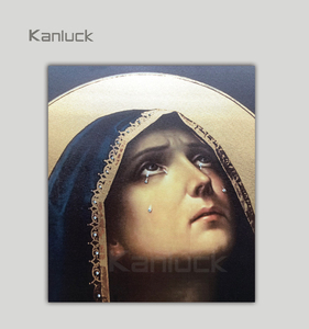 Nghệ Thuật Treo Tường Tôn Giáo Với Kim Cương Lá Vàng Để Trang Trí Nhà Cửa - Product Image 2