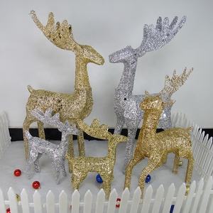 Led <span class=keywords><strong>animatrónico</strong></span> <span class=keywords><strong>de</strong></span> alta calidad para Navidad, Reno decorativo para exteriores con trineo y santa claus, en venta - Product Image 4