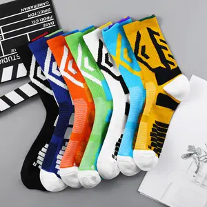 Algodón personalizado Diseña tu propia marca Deportes Hombres Baloncesto Calcetines Elites Calcetines deportivos