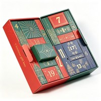 Boîte mystère 12, 24, 25 jours – Bon prix – Boîte vide pour calendrier de l'Avent surprise de Noël – Idéale pour café, bonbons, chocolats, cosmétiques