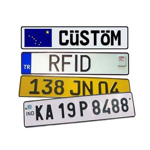 Placa de Matrícula de Coche Reflectante con Relieve Personalizado de Alemania, Placa de Matrícula Europea - Product Image 1