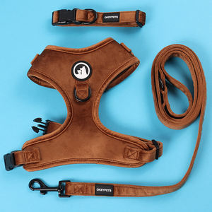 Recién llegado de fábrica, collar para perro, accesorios, fabricante, logotipo personalizado, Color sólido, Premium, suave, ajustable, terciopelo, Color para perro - Product Image 6