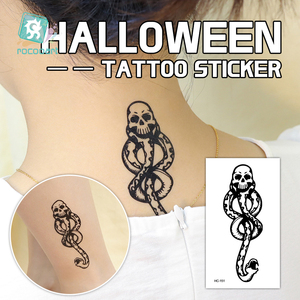 Accessoires de déguisement et fêtes tatouage d'Halloween avec serpent mangeurs de mort marque sombre crâne tatouage temporaire pour hommes femmes enfants - Product Image 5