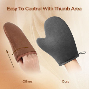 Gommage corporel Massage <span class=keywords><strong>Appliquer</strong></span> Huile Essentielle Éponge Flocage Huile De Bronzage <span class=keywords><strong>Appliquer</strong></span> Gants De Pouce <span class=keywords><strong>Gant</strong></span> <span class=keywords><strong>Autobronzant</strong></span> - Product Image 4
