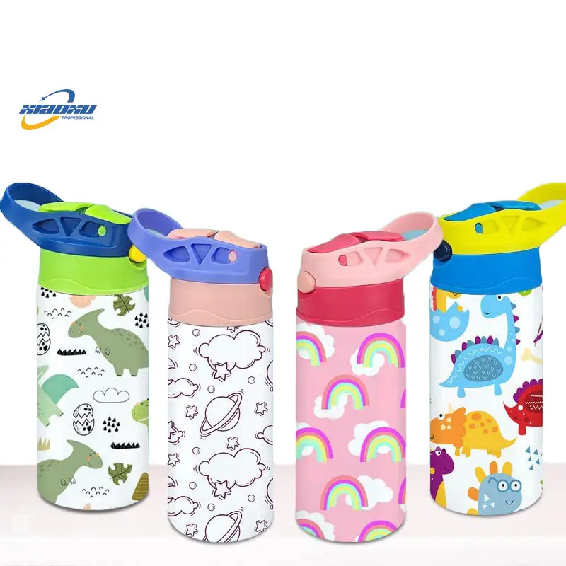 Xiaoxu sublimation 12oz stainless steel Insulated kids tumblers sublimation straight kids water bottles