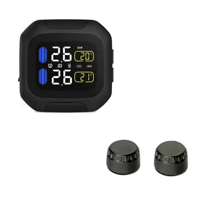 Motorfiets Tpms Moto Bandenspanning Monitor System 2 Externe Sensoren Auto Snelheid Projector Alarm Autobike Tool Alarma