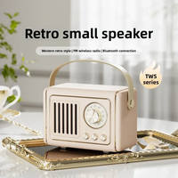 Nouveau design rétro pour haut-parleur - Mini lecteur USB portable et lecteur de carte TF, radio FM, alimenté par piles, son large spectre, cadeau