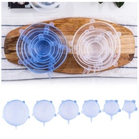 Set de couvercles extensibles en silicone, 6 pièces, couvre-couvercles flexibles, frais, pour nourriture utile