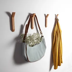 Móc treo tường bằng gỗ sồi hiện đại, dùng để đựng đồ trong nhà bếp và trang trí tường, quà tặng trang trí nhà cửa - Product Image 6