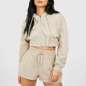 ชุดวอร์มสั้นแบบสั้นสำหรับผู้หญิงเครื่องแต่งกายแฟชั่นแบบสั่งตัดขนาดเล็ก - Product Image 4