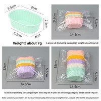 Moule à cheesecake en silicone, résistant au four, réutilisable, ovale, mini, pour gâteaux, cupcakes, gelées, poudings, desserts, outils de pâtisserie