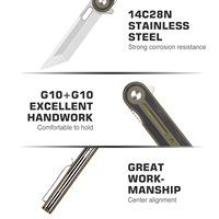 Couteau de poche personnalisé, couteau de survie pliable, manche D2 G10, couteau de camping pour le camping et la randonnée, accessoires de plein air, outils EDC