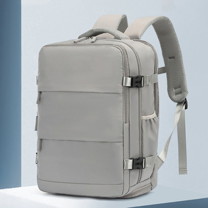 Sac à dos de voyage extensible géométrique et durable, couleur crème, pour ordinateur portable 17 pouces, grande capacité, sac de cabine pour le week-end - Product Image 3