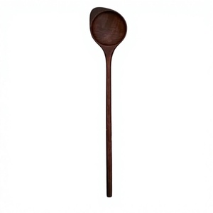 Eco Friendly <b>Wooden</b> <b>Spoons</b> <b>Set</b> of 2 Natural Wood Kitchen Utensils for Cooking Stirring Mixing Serving - Product Image 4
