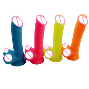 Светящийся в темноте силиконовый фаллоимитатор, неоновый цвет, одинарная плотность фаллоимитатор для женщин, мужчин, анальная, Веселая игра, гей, БДСМ, Вагина, клиторальный - Product Image 6