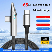 Câble USB-C vers USB-C 240W à charge rapide, 1,2m et 1,8m, avec tressage en nylon et conception à 90 degrés pour iPhone, MacBook, Ordinateur portable - Vente Flash