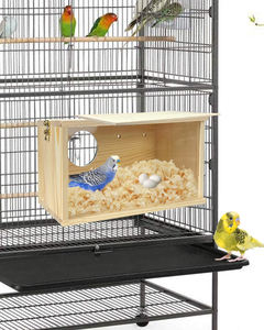 Caja de Cría para Periquitos, Caja de Cría Transparente de Madera y Acrílico para Pinzones, Agapornis, Cockatiels, Periquitos, Conure - Product Image 3