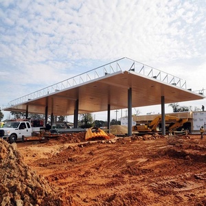 Cadre En Acier léger Structure Dessin Gaz Station-service Auvent De Toit de Toit En Métal <span class=keywords><strong>Autocad</strong></span> Construction - Product Image 5