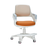 Chaise d'étude ergonomique pour enfants avec dossier réglable, repose-pieds amovible et roulettes silencieuses pour la maison, l'école et la salle de classe