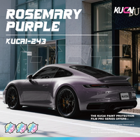Film adhésif pour voiture KUCIA 1,52*17 mètres, vinyle PET Rosemary Purple, enveloppement complet de la voiture, coût 1,52*17 m/rouleau