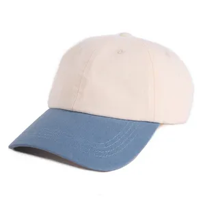 도매 하이 퀄리티 기본 야구 모자 6 패널 100% 면 사용자 정의 로고 아빠 모자
