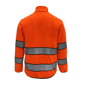 Vêtements de sécurité haute visibilité certifiés EN ISO 20471 Vêtements de travail personnalisés en polyester orange <span class=keywords><strong>avec</strong></span> bandes réfléchissantes de qualité supérieure - Product Image 2