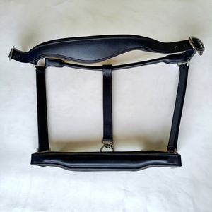 Harnais en cuir noir Annabelle Equestrian, collier de tête équin réglable avec anneaux métalliques pour l'entraînement et l'équitation - Product Image 1
